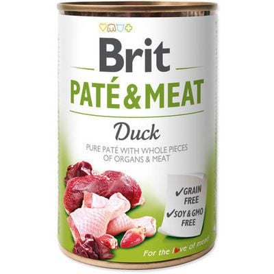 brit-care-wet-duck-pat-meat-400-g-konservi-suniem.spm.45963-b1 Brit Paté & Meat Duck полнорационный беззерновой паштет для собак, 400 г — изображение 1