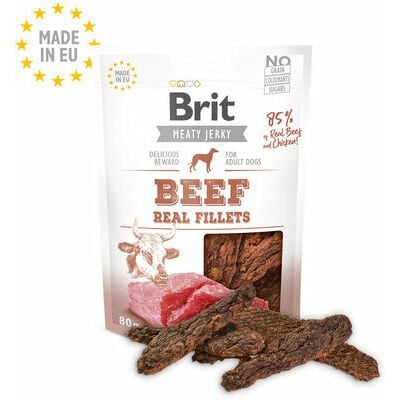 brit-jerky-beef-real-fillets-80g-karums-suniem.spm.47906-b1 Brit Jerky Beef Real Fillets Snack лакомство для взрослых собак, 80 г — изображение 1