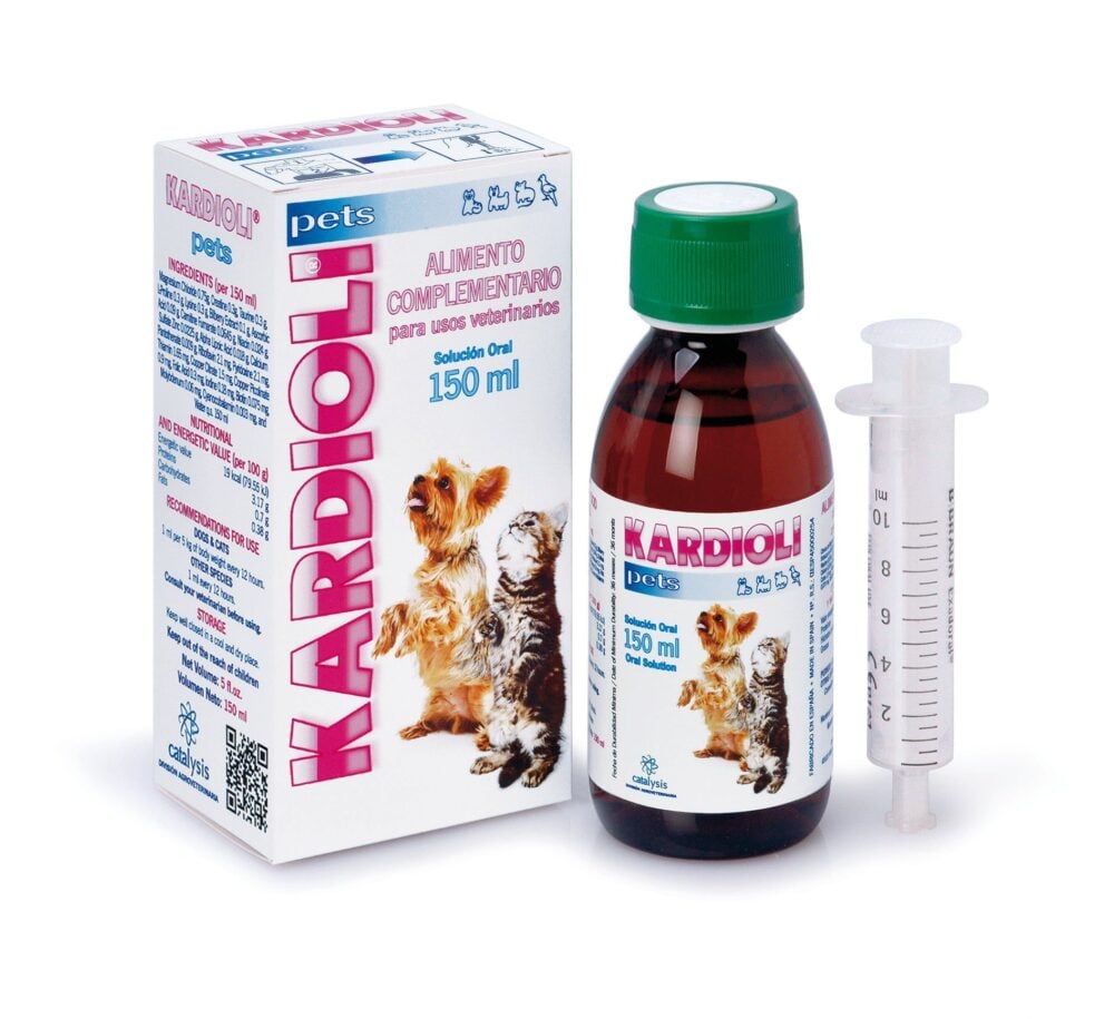 Bod._KARDIOLI_Pets_2048x2048 Catalysis Kardioli Pets сироп, кормовая добавка для собак и кошек для поддержки сердца и сосудов, 150 мл — изображение 1