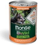 Monge BWild Puppy Duck With Pumpkin And Zucchini кусочки в соусе для щенков с уткой, тыквой и цукини, 400 г