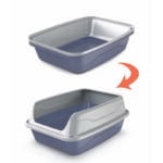 Georplast Sonic Medium открытый кошачий туалет с высокими бортиками, 44.5x34x18.5 см — изображение 2