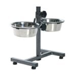 Trixie Statīvs ar bļodām Dog Bar 2*4.5l/28cm, 60cm