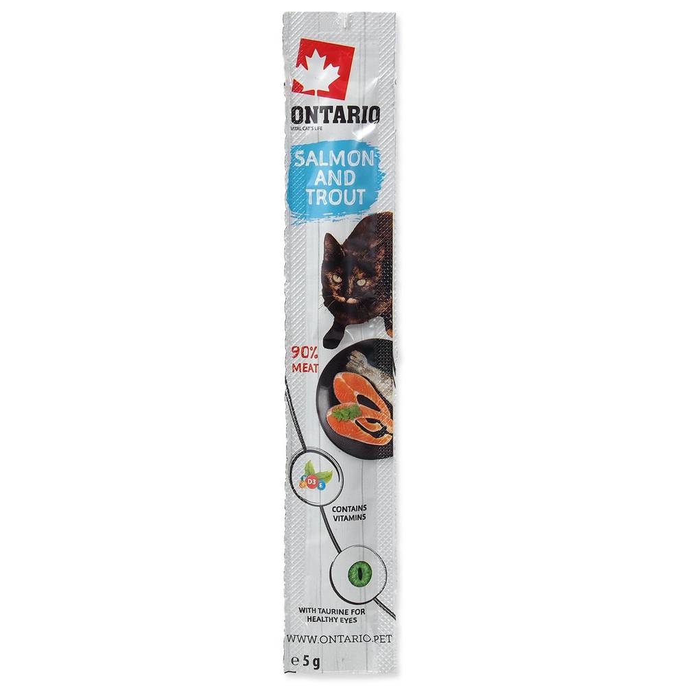 213-5800_large Ontario Stick For Cat Salmon And Trout мягкое лакомство для кошек с лососем и форелью, 5 г — изображение 1