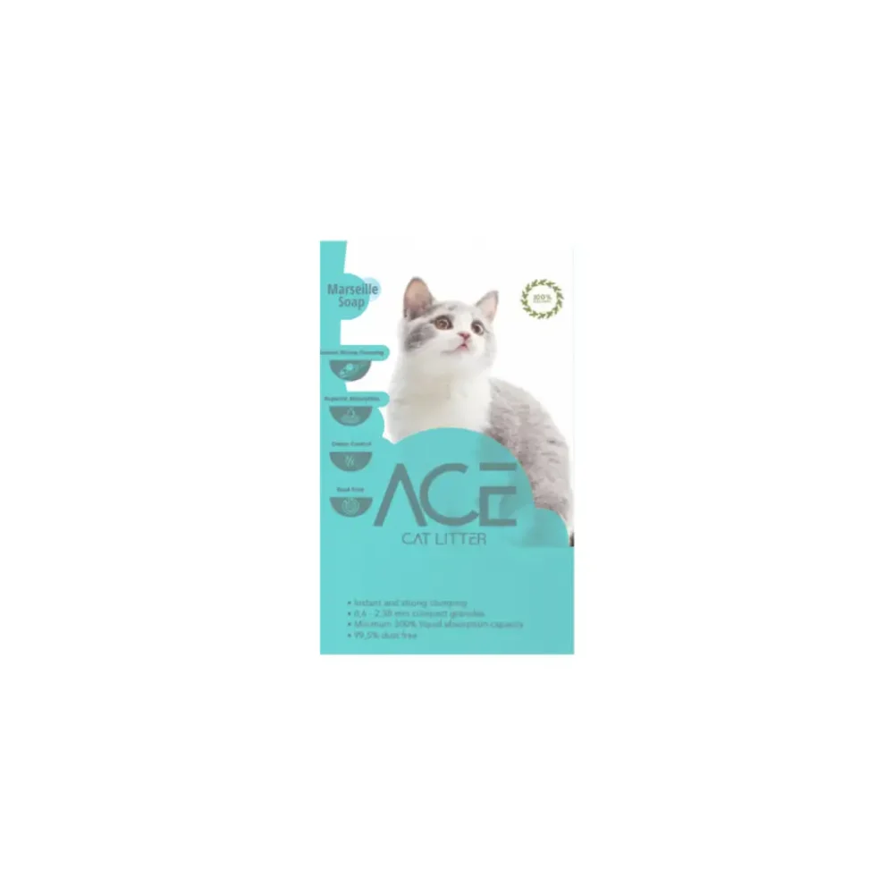 8680941690045 Ace Marseille Soap Cat Litter 10 lt - цементирующийся наполнитель для кошачьего туалета с марсельским мылом, 10 л — изображение 1